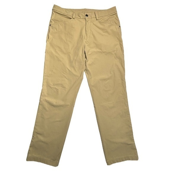 Lululemon Mens Tan ABC Pants Commission Classic Fit Stretch Size 34 - Picture 1 of 16